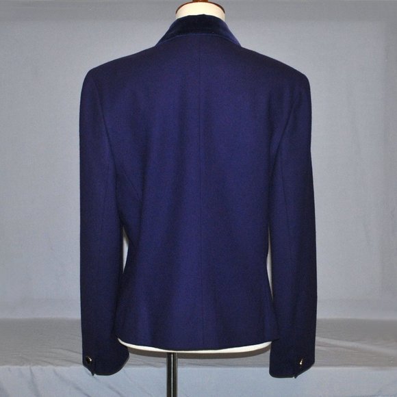 Pendleton Wool Blazer Size 10 Purple w/ Velvet Collar - Picture 2 of 10